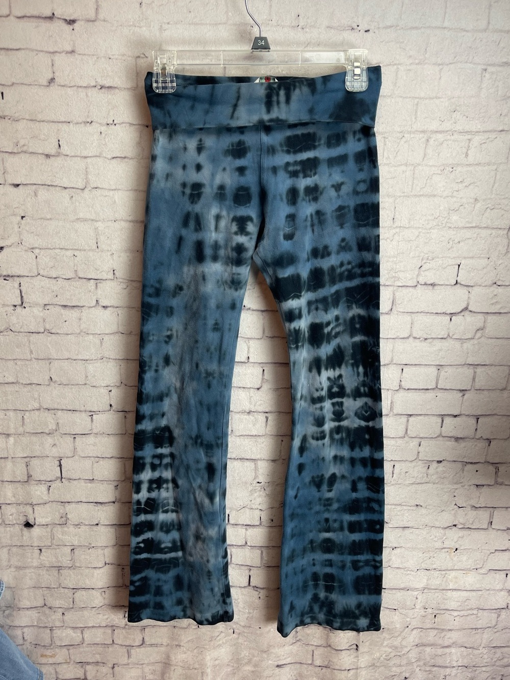 Hard Tail size small fold over yoga pants blue tie dye